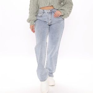 Fashion Nova get it straight slouch fit jeans size 5